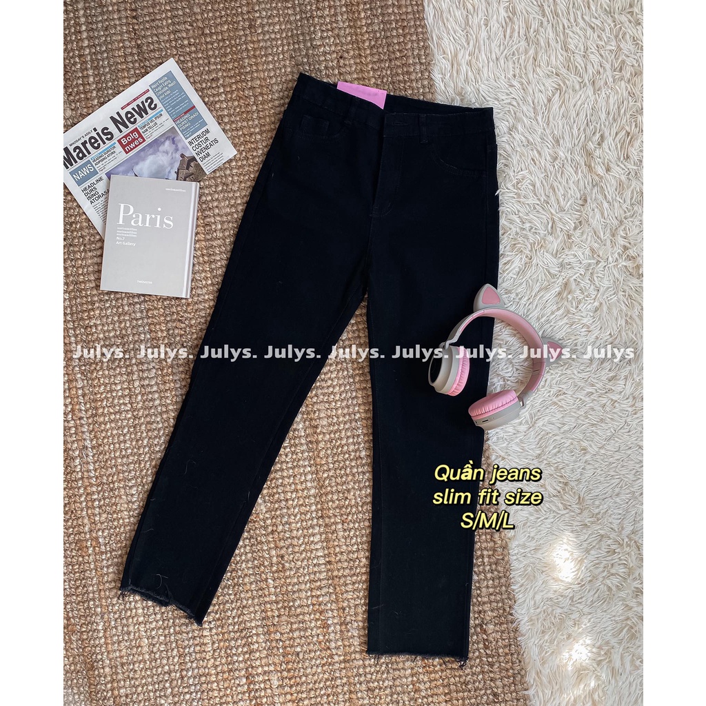 Quần jeans đen ống đứng Julys (ảnh THẬT kèm video)