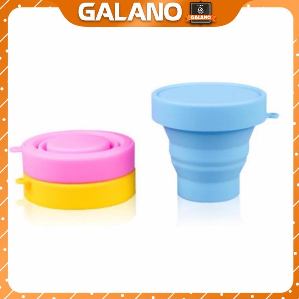 Cốc Uống Nước Gấp Gọn GALANO Chất Liệu Ly Nhựa Silicon Có Nắp Đi Du Lịch, Dã Ngoại Đa Năng HG-001178