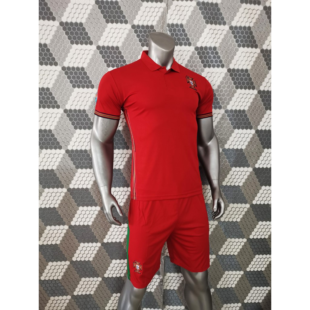 Quần áo bóng đá thể thao nam Bồ Đào Nha đỏ Sân nhà 2020