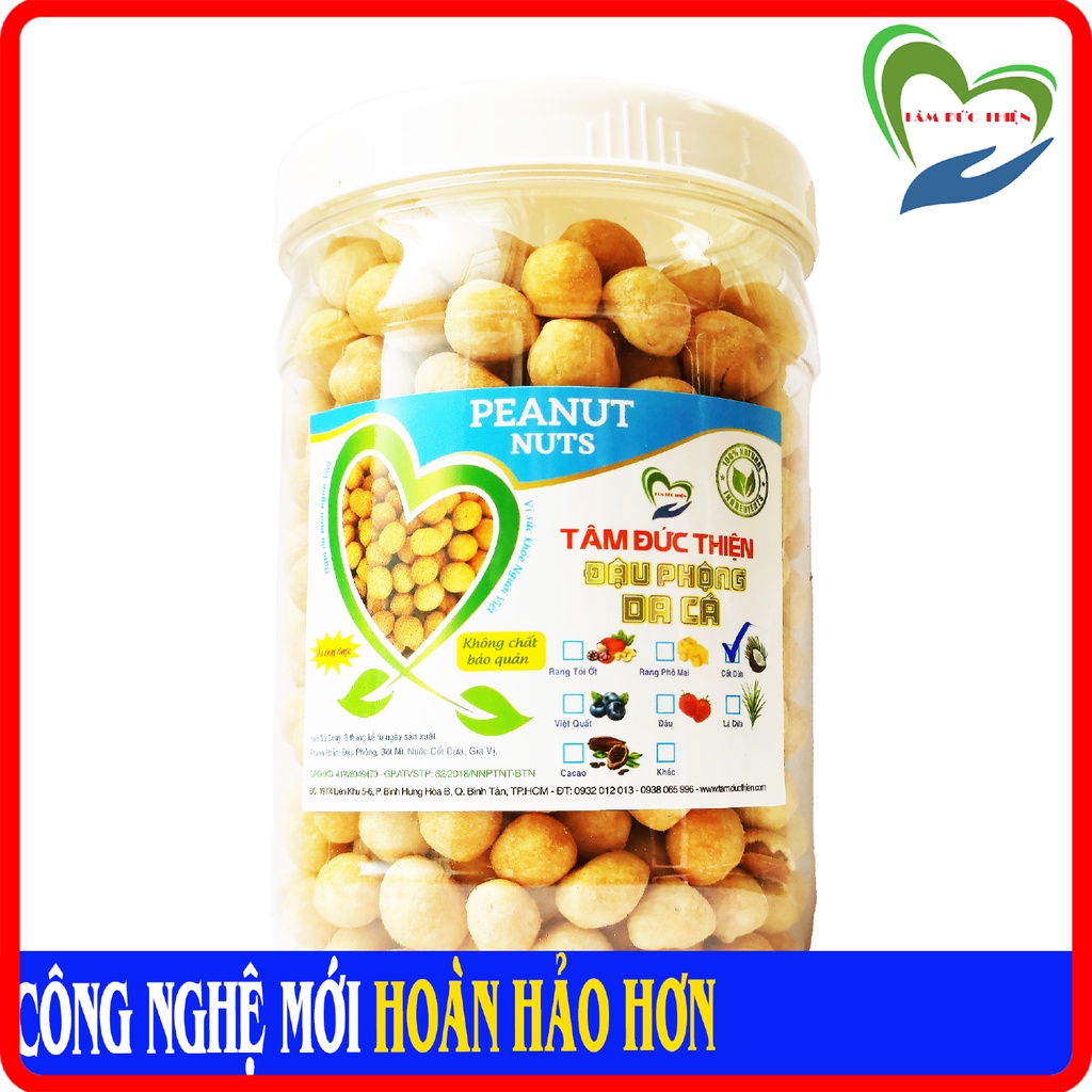 Hộp Đậu Phộng Da Cá Nước Cốt Dừa Tâm Đức Thiện - Hộp 500GR