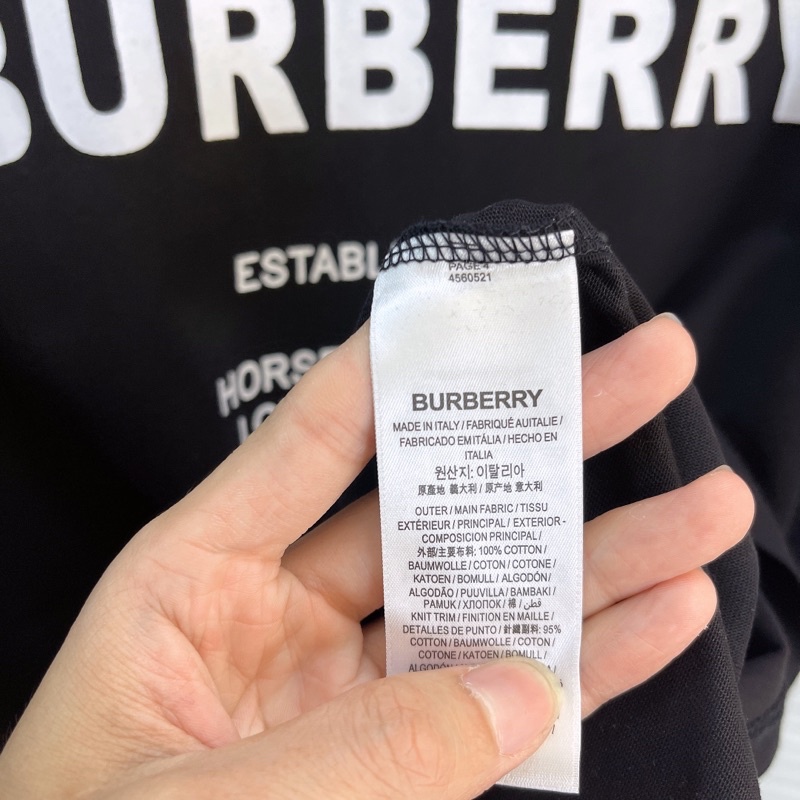 ⚡️ - Áo Tee Burberry London Horseferry Black T- Shirt, Áo thun BBR cao cấp full tag túi