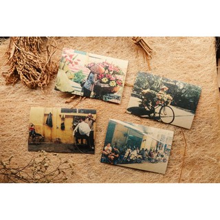[Zó Project] Set postcard về Hà Nội in trên giấy Dó mang phong cách vintage