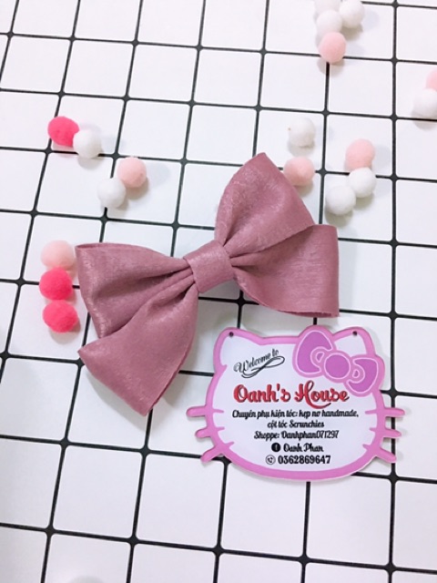 Kẹp nơ gấm đơn giản