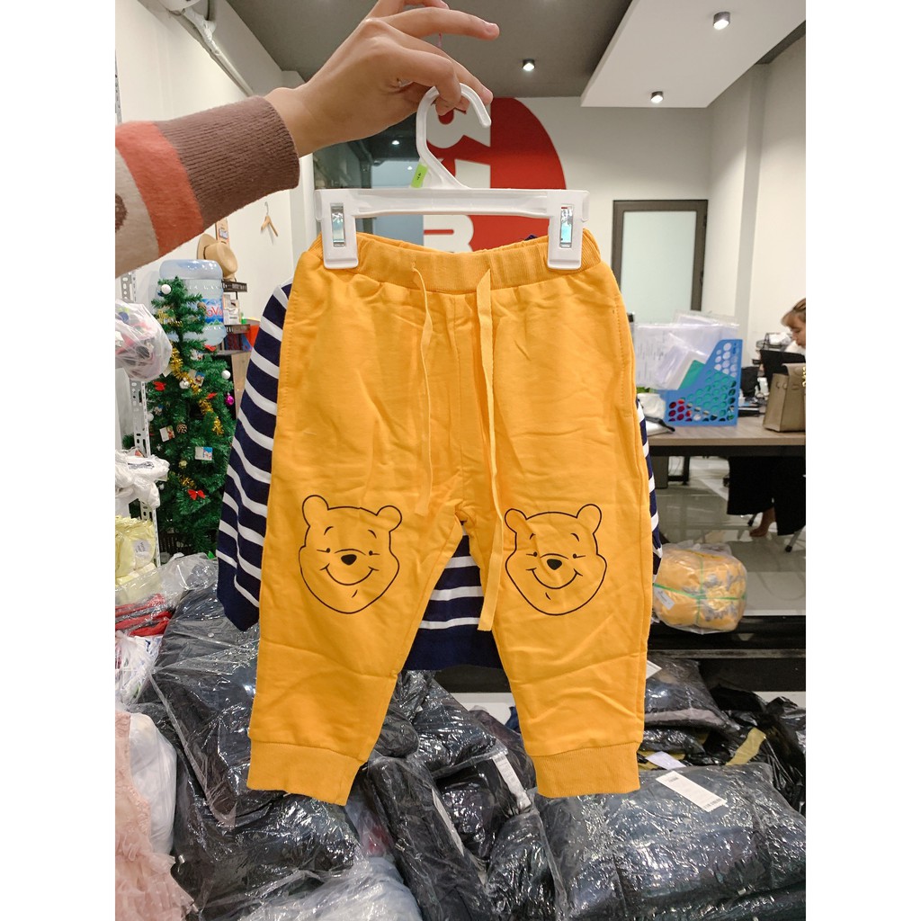 Bộ nỉ da cá gấu pooh h.m xuất dư cho bé