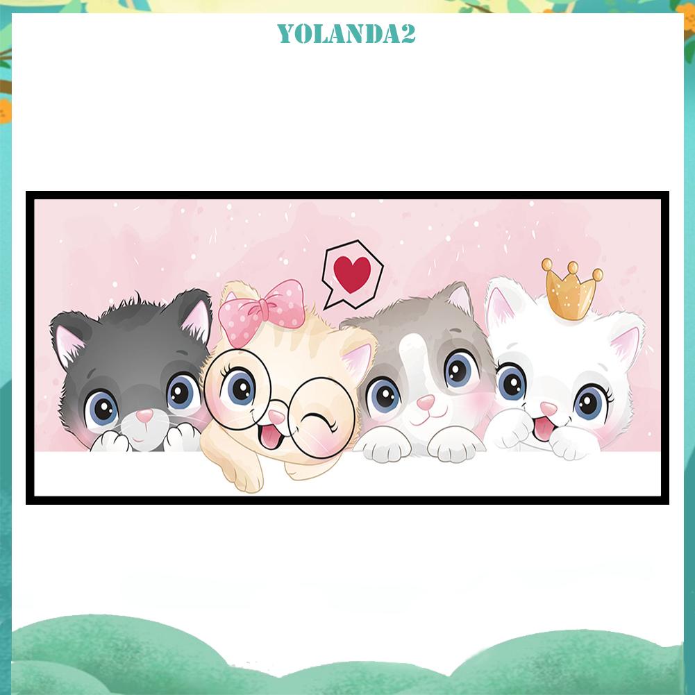 Tranh thêu chữ thập hình mèo con 11CT toàn bộ