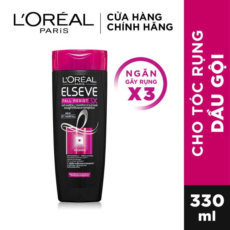 Dầu gội ngăn gãy rụng tóc L'Oreal Paris Elseve Fall Resist 3X Shampoo 170 - 330 - 650ml | BigBuy360 - bigbuy360.vn