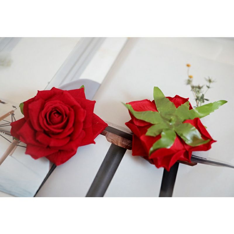 Combo 10 Đầu bông hồng nhung hàng tàu cao cấp