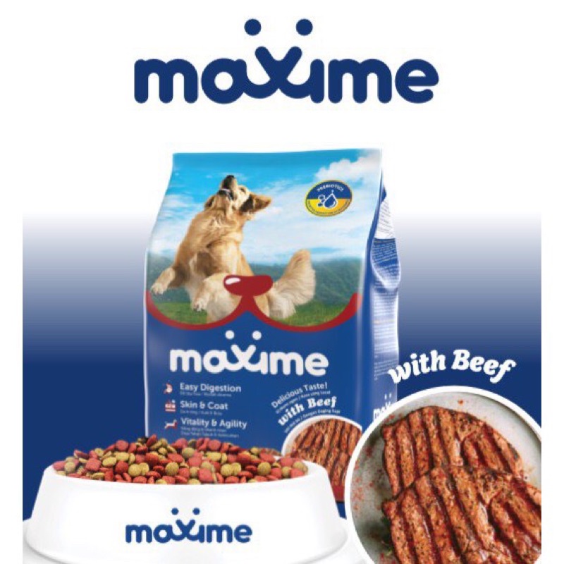 Thức Ăn Cho Chó Lớn Maxime Adult With Beef 400gr