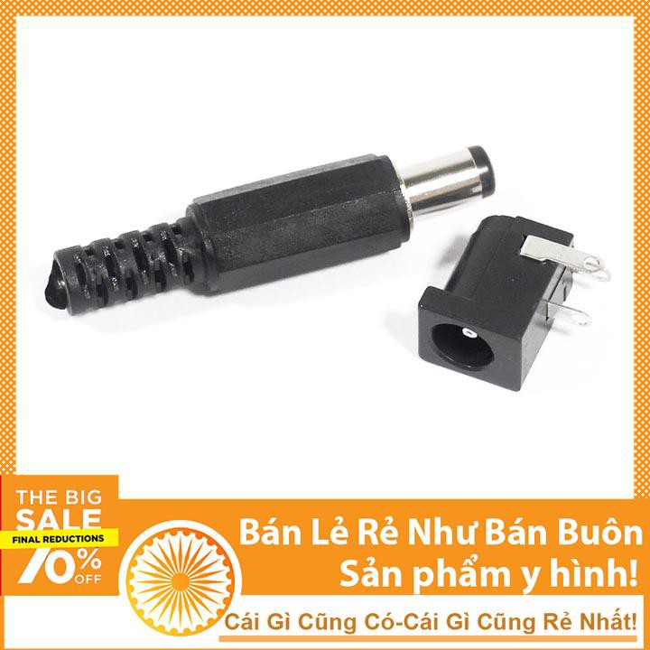 Bộ 10 Jack DC 5.5x2.1mm (5 Jack Đực + 5 Jack Cái)