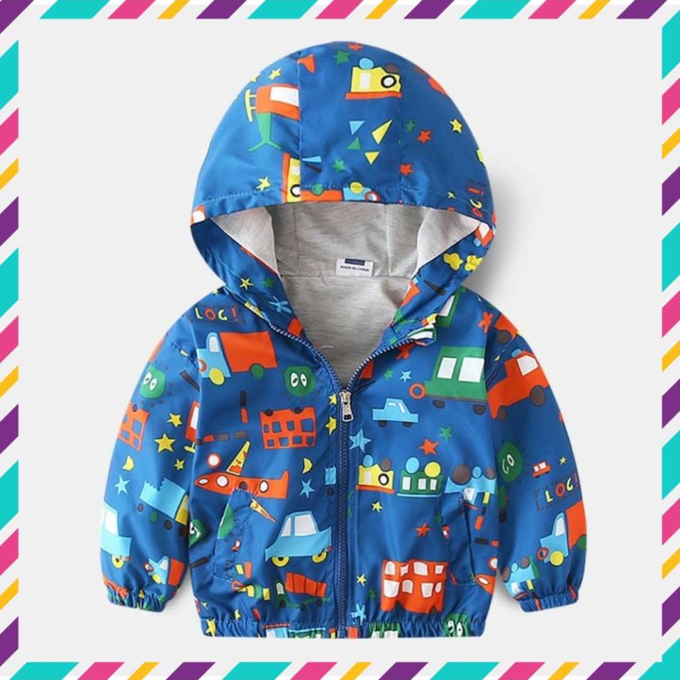 Áo khoác gió lót cotton ấm, thoáng khí cho bé trai từ 2-5 tuổi, hàng Quảng Châu chất đẹp