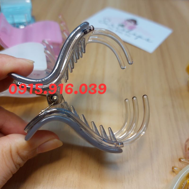 Kẹp Tóc Càng cua 5 chấu mica màu bóng