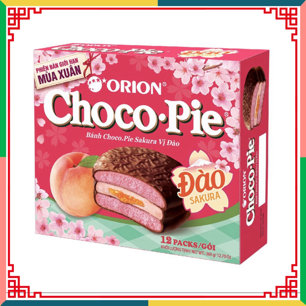 Bánh Chocopie Sakura Orion vị đào 360g