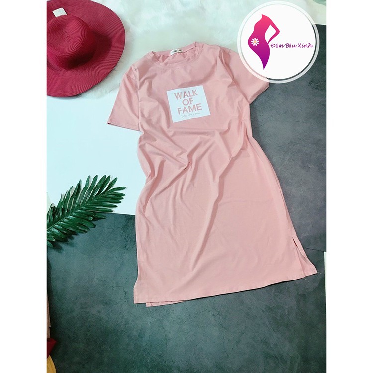 Đầm Suông Dáng Dài Walk Of Fame Váy Bầu Phông Chất Thun Cotton Co Dãn | BigBuy360 - bigbuy360.vn