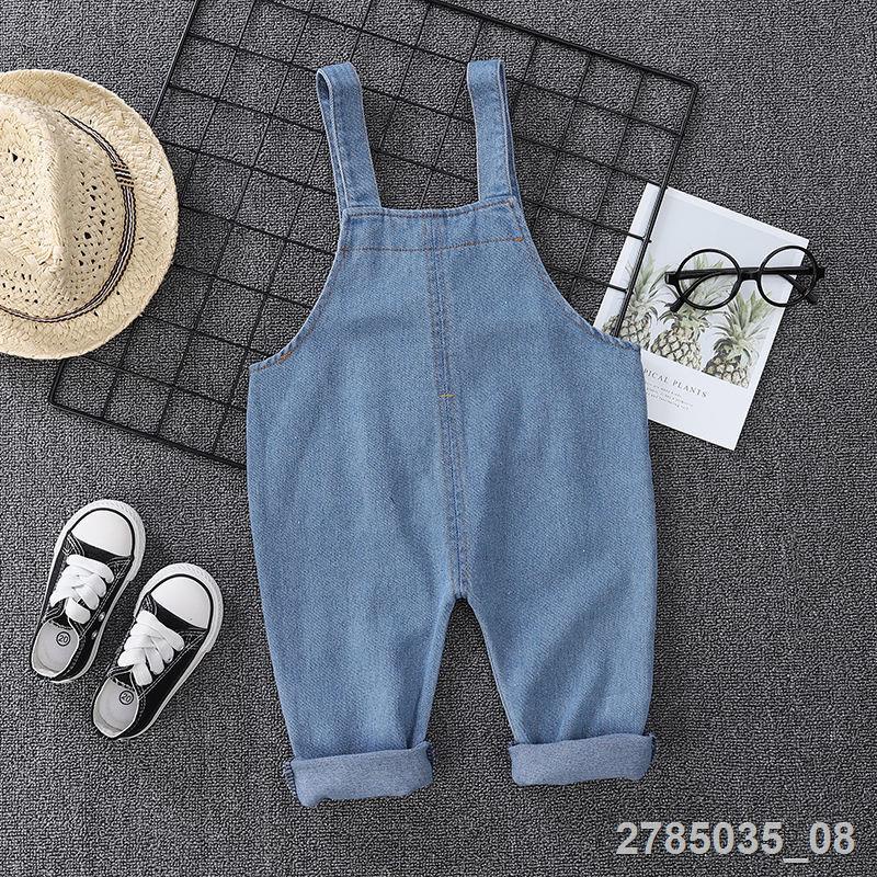 💕Hld KIDS✨๑♀Quần yếm Denim mỏng thời trang mùa thu cho bé trai