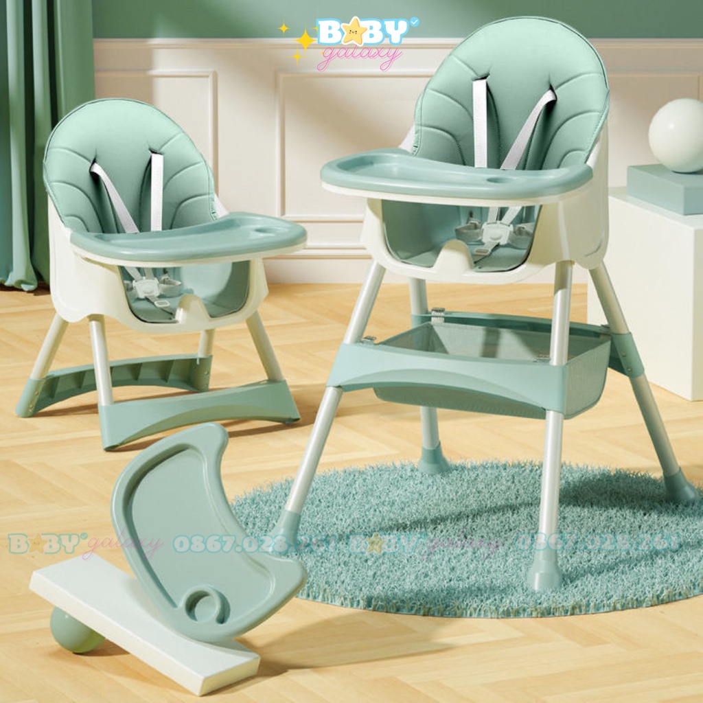 Ghế Ăn Dặm Gấp Gọn Cao Cấp Umoo, Ghế Đa Năng Cho Bé - Baby Galaxy Official