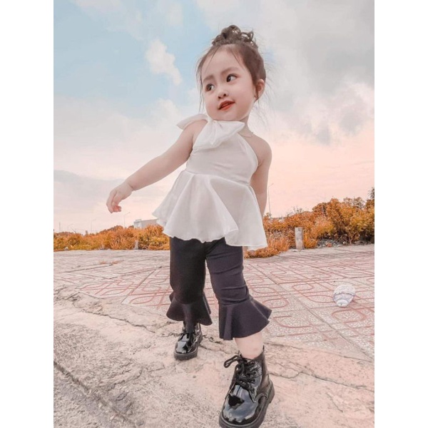 Set Áo Lệch Vai Cho Bé Gái