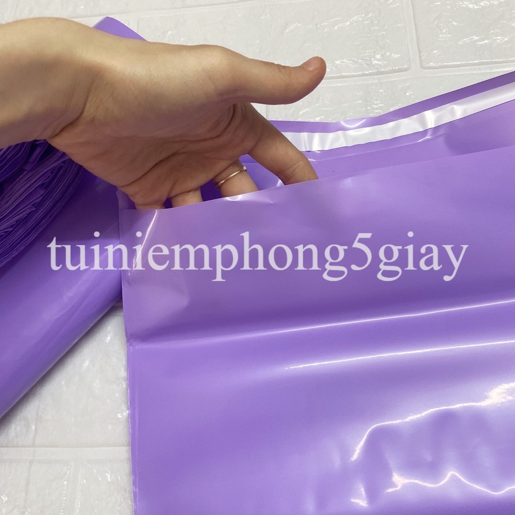 [1Kg–Màu tím-Đủ size] Túi gói hàng niêm phong tự dính - túi đóng hàng chuyển phát nhanh có sẵn keo dính – 5 GIÂY