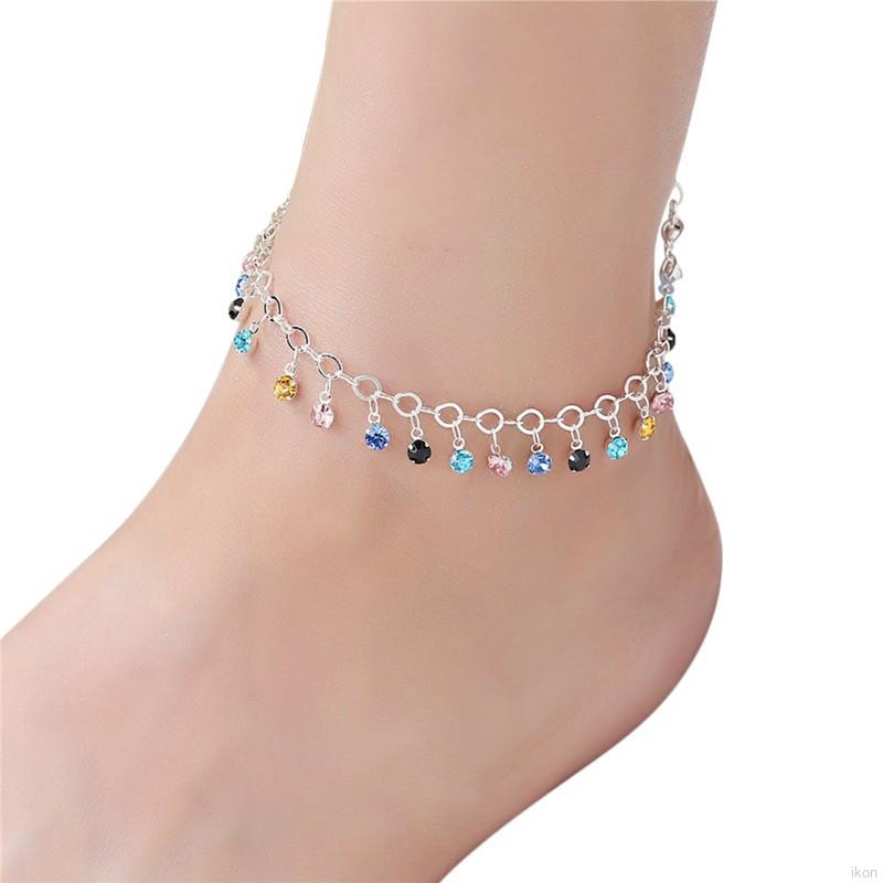 Lắc chân phối tua rua đá nhiều màu xinh xắn cho nữ | BigBuy360 - bigbuy360.vn