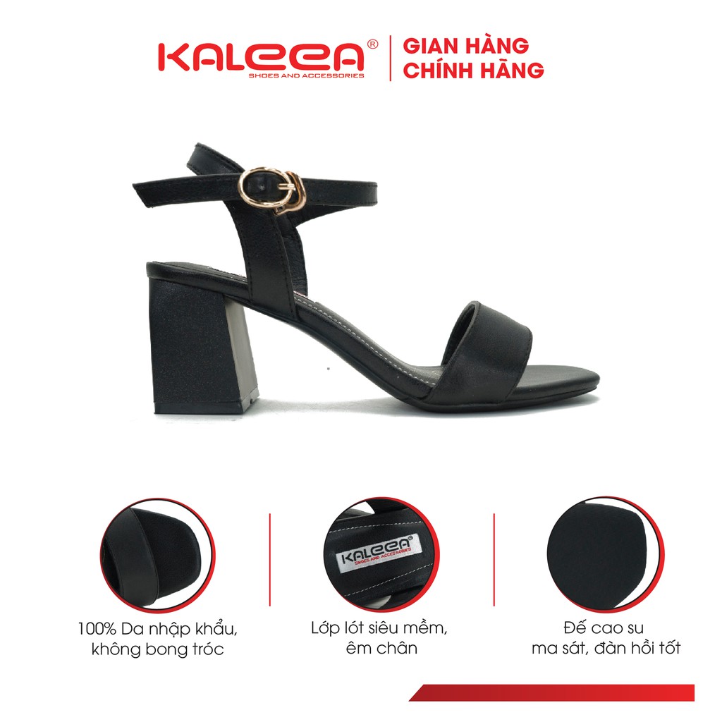 Giày Sandal Nữ KALEEA BK5078 - Thiết Kế Gót Trụ Vuông Cao 5 Phân Mũi Vuông