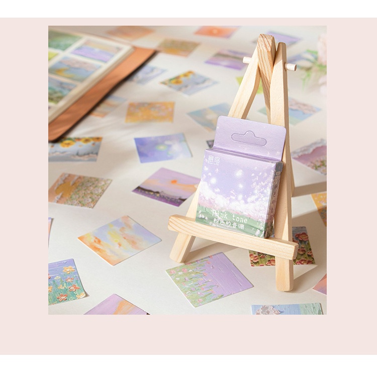 Hộp 45 Nhãn dán sticker Cánh đồng hoa trang trí sổ tay bullet journal M578