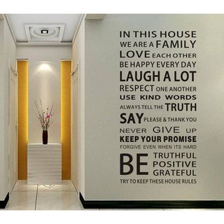 DECAL DÁN TƯỜNG CHỮ TRẮNG ĐEN