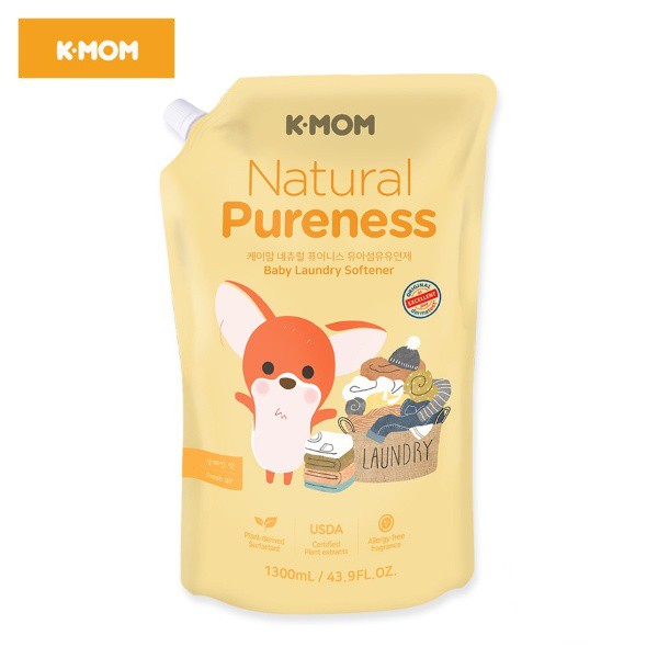 Túi nước xả vải sơ sinh hữu cơ cao cấp Kmom 1300ml