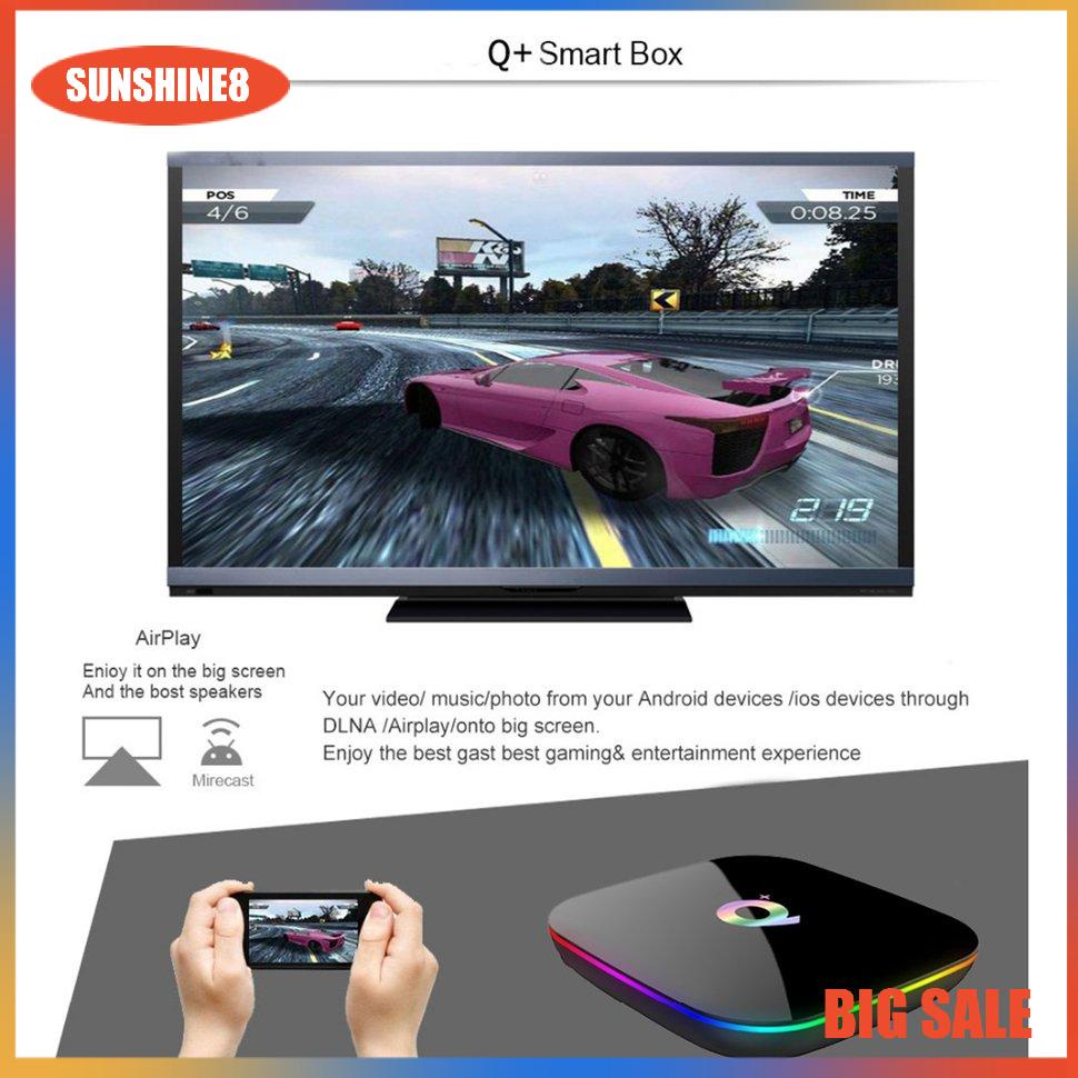 【SUN】Android TV Box  Q + Plus Hộp TV Box  Android 9.0 2GB+16G  Smart Media Player Set Top Box