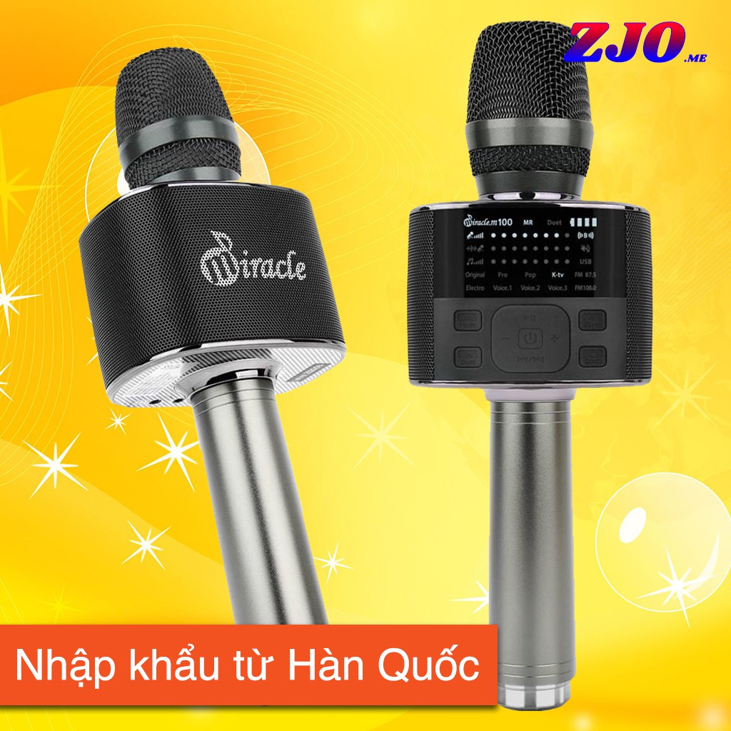 Micro Bluetooth Cao Cấp Miracle M100 Phiên Bản Màu Đen