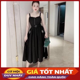 Váy 2 Dây Sang Chảng Kèm Đai Hàng Quảng Châu V2021-Violet