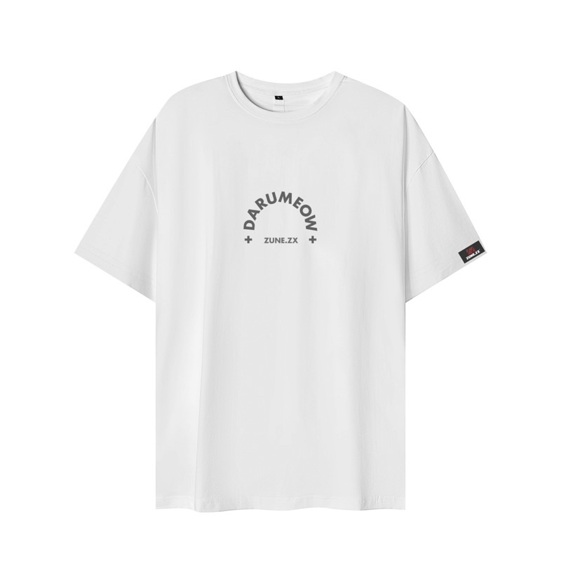 Áo thun nam nữ thiết kế form rộng unisex cotton tay ngắn in hình thần tài DARUMEOW phong cách Nhật Bản ZUNE.ZX
