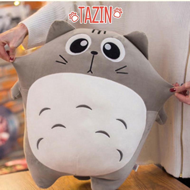 Gấu bông totoro biểu cảm, thú nhồi bông totoro cao cấp Tazin