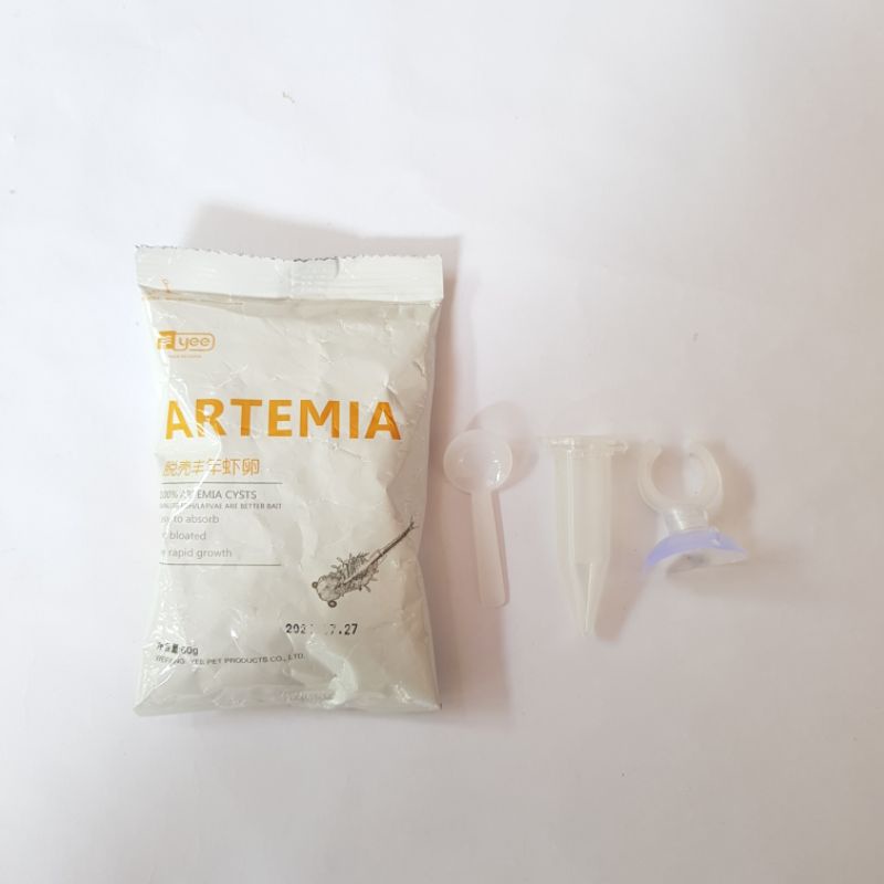 Artemia sấy khô hộp 150ml  - Artimia sinh khối thức ăn tươi cho cá cảnh -tặng kèm ống cho ăn nhỏ giọt