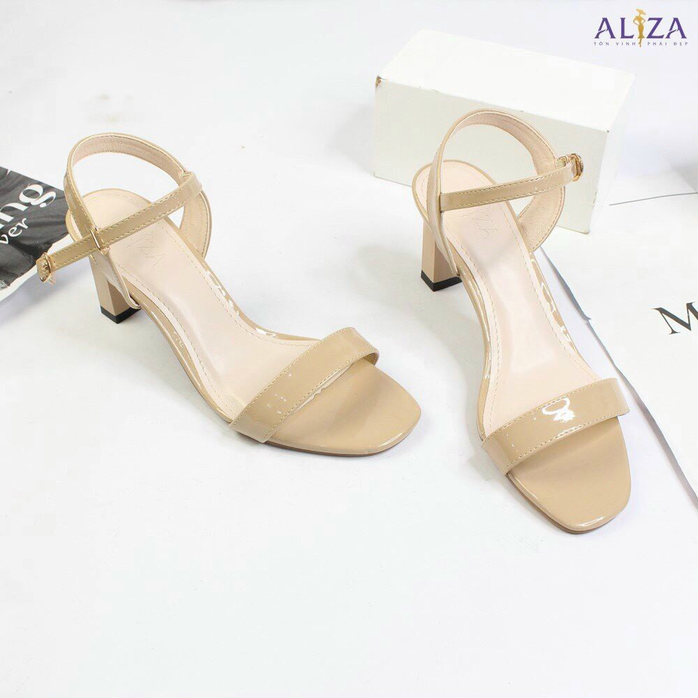 Giày sandal 7 phân gót trụ phối dây mảnh {HỖ TRỢ ĐỔI SIZE }
