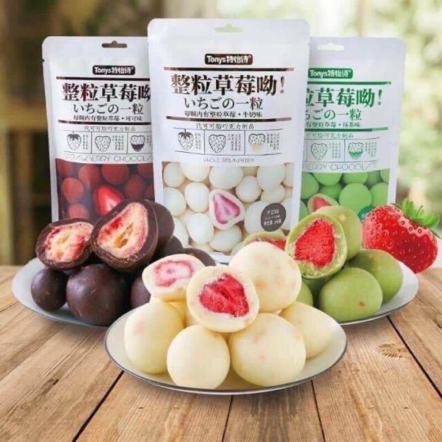 Kẹo socola bọc dâu