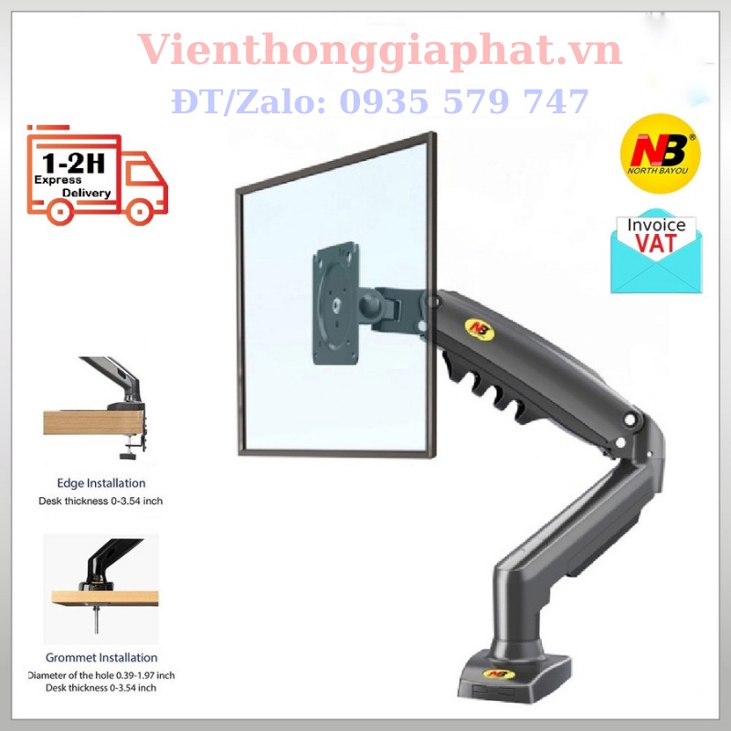 [Giá Sỉ] Tay Nâng màn hình máy tính F80 - Xoay 360 độ - Hàng nhập khẩu Bảo Hành 24 Tháng(Moritor Arm F80)