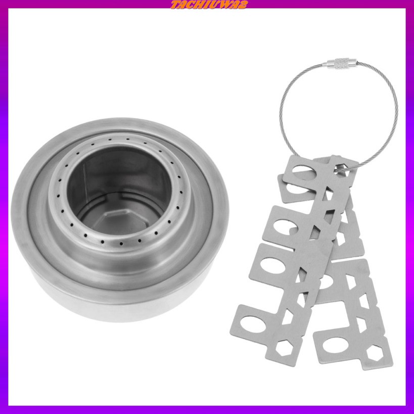 Bếp Cồn Tachiuwa2 Bằng Thép Không Gỉ Gọn Nhẹ Kèm Giá Đỡ Tiện Dụng Mang Theo Du Lịch Cắm Trại