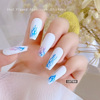 Sticker Dán Móng Họa Tiết Ngọn Lửa Nhiều Màu