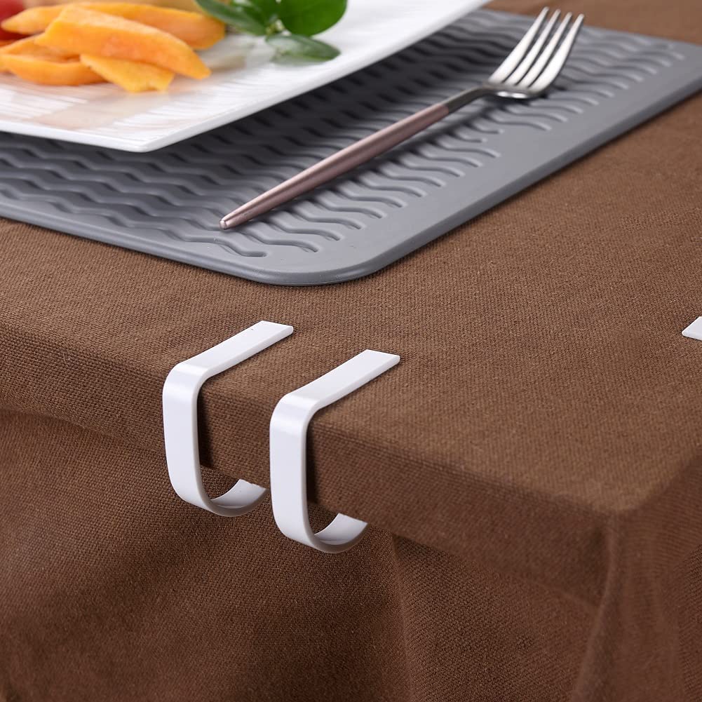 Set 12 Kẹp Khăn Trải Bàn Bằng Nhựa Màu Trắng Tiện Dụng