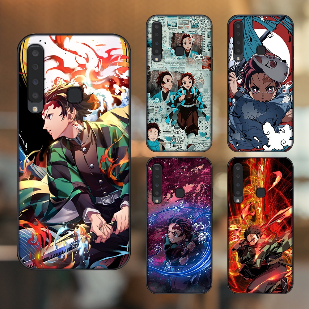 Ốp lưng Samsung A9 2018 viền đen in hình Tanjiro Kimetsu No Yaiba