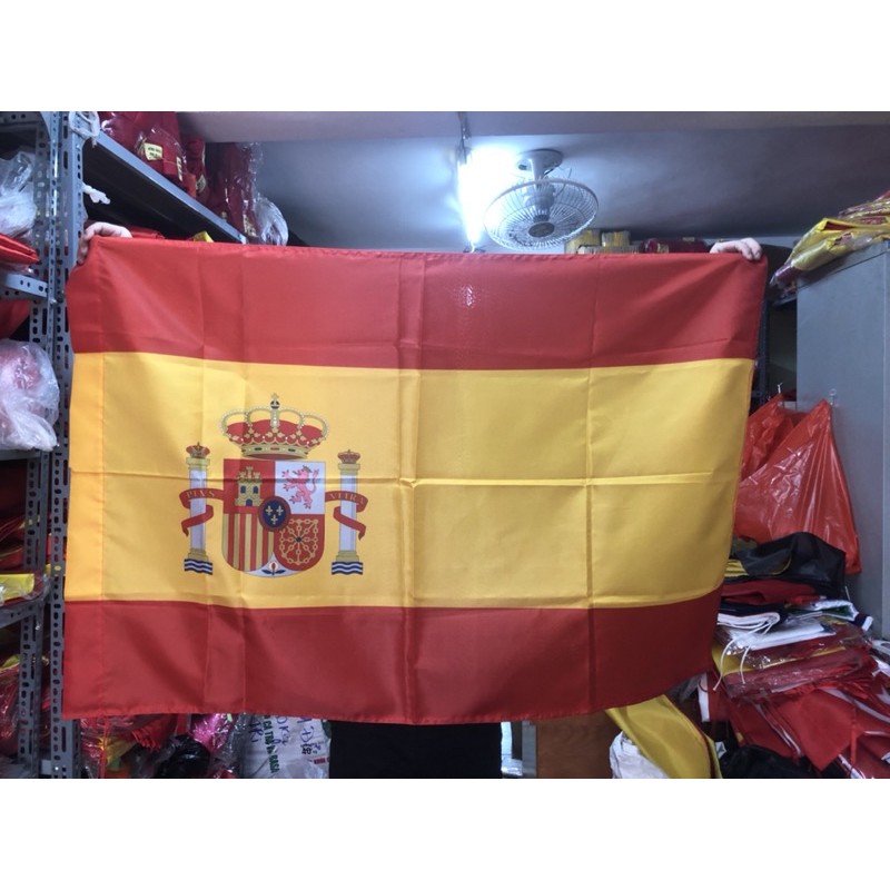 Quốc kỳ Tây Ban Nha in thẩm thấu 1 lớp vải 80x120cm