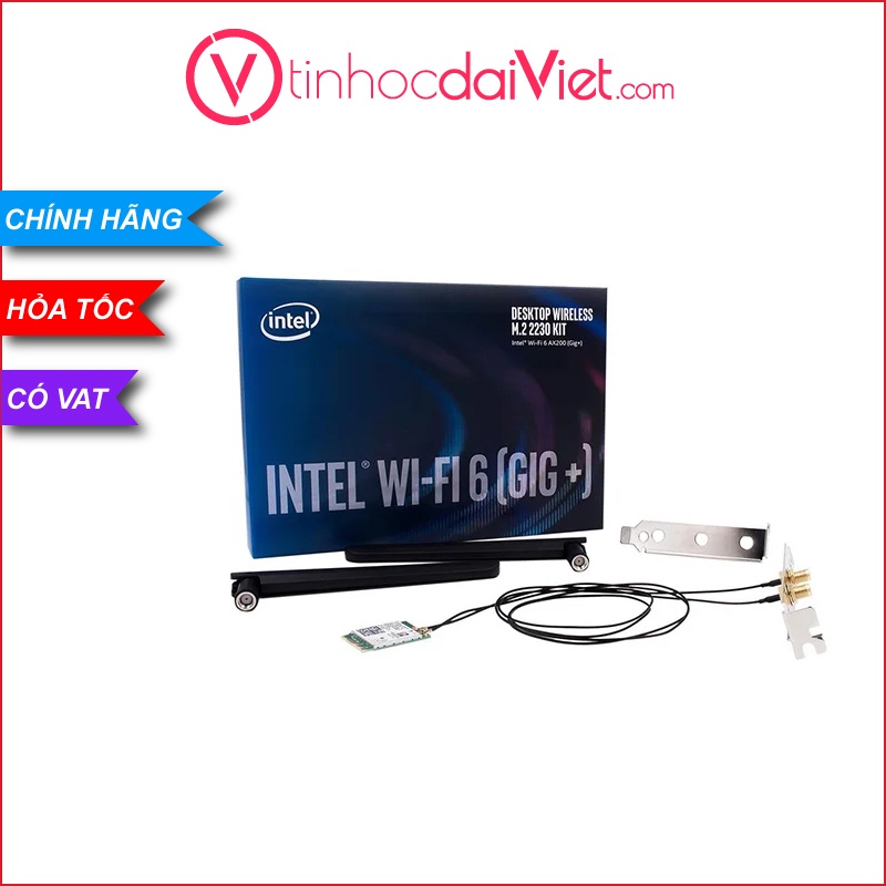 Card Wifi Intel AX200 (Gig+) Wi-Fi 6 5Ghz, Bluetooth 5.0 (Full Box)