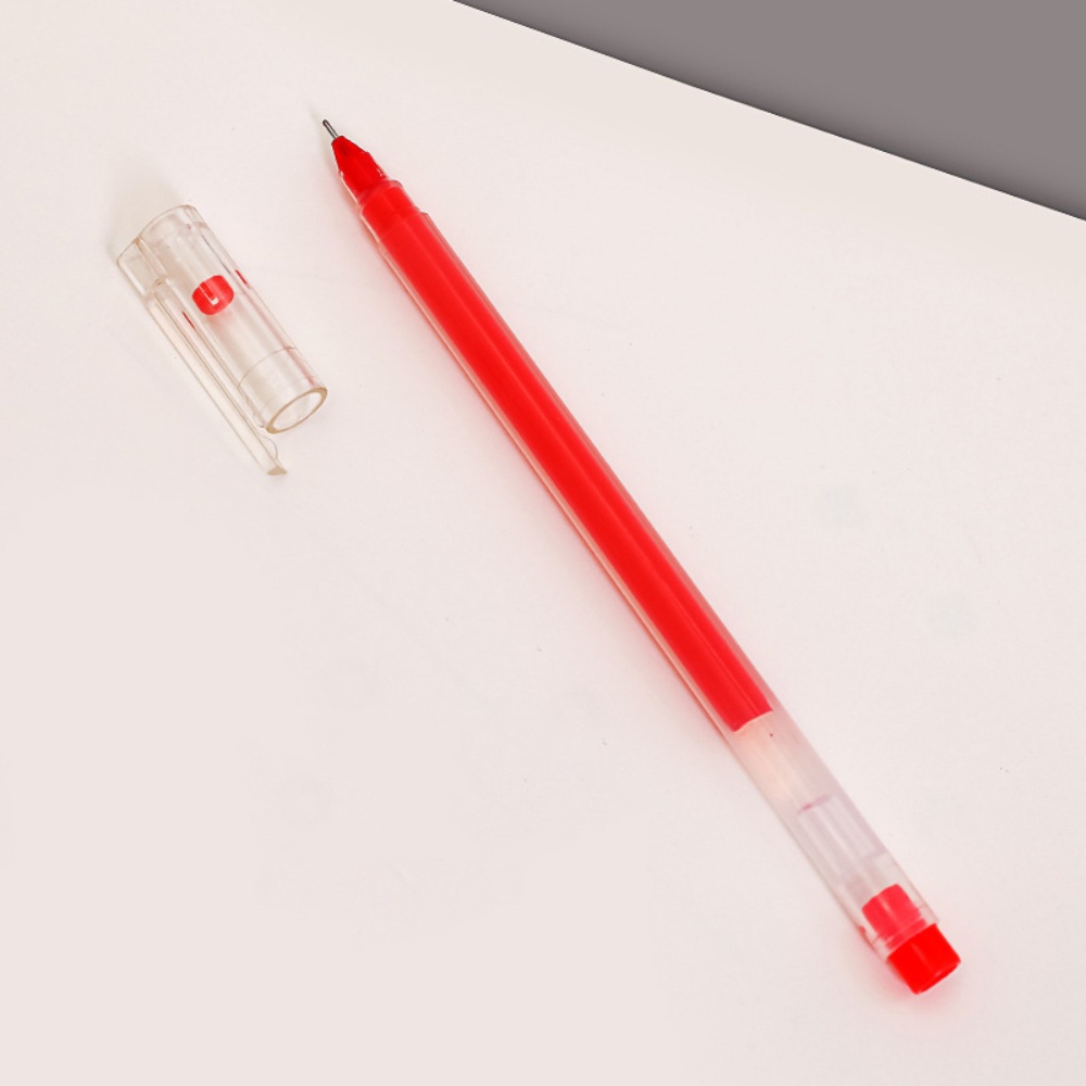 Bút bi gel vỏ trong suốt ngòi 0.5mm có nắp dành cho học sinh