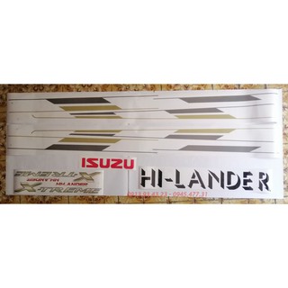 Tem dán xườn xe isuzu hi-lander