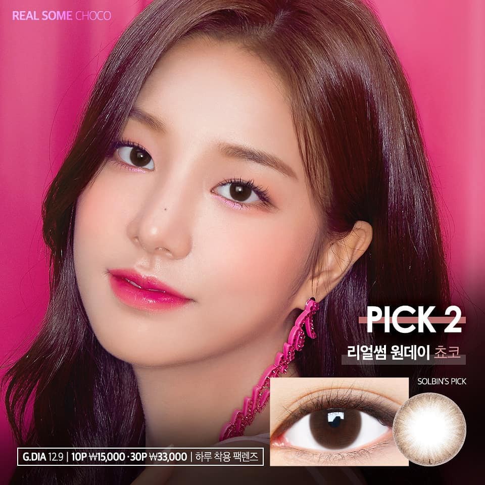 Áp Tròng REALSOME CHOCO - LENS ME KOREA Tự Nhiên Ẩm Cao Không Giãn Tròng, Phù Hợp Mắt Nhạy Cảm