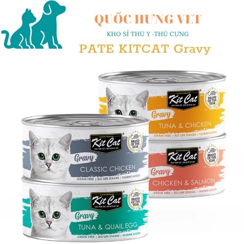 PATE GRAVY KITCAT - PATE CAO CẤP CHO MÈO HỘP 70G - hàng chính hãng - QUỐC HƯNG VET