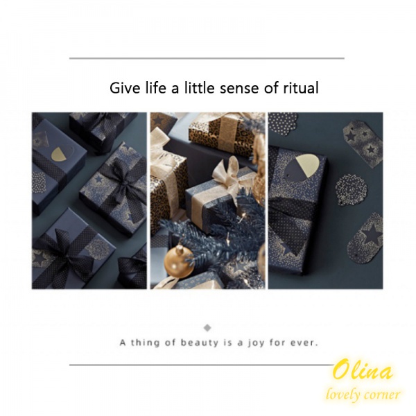 Cuộn Dây Ruy Băng Họa Tiết Ngôi Sao 9.1Mres / roll Trang Trí Gói Quà Sinh Nhật DIY