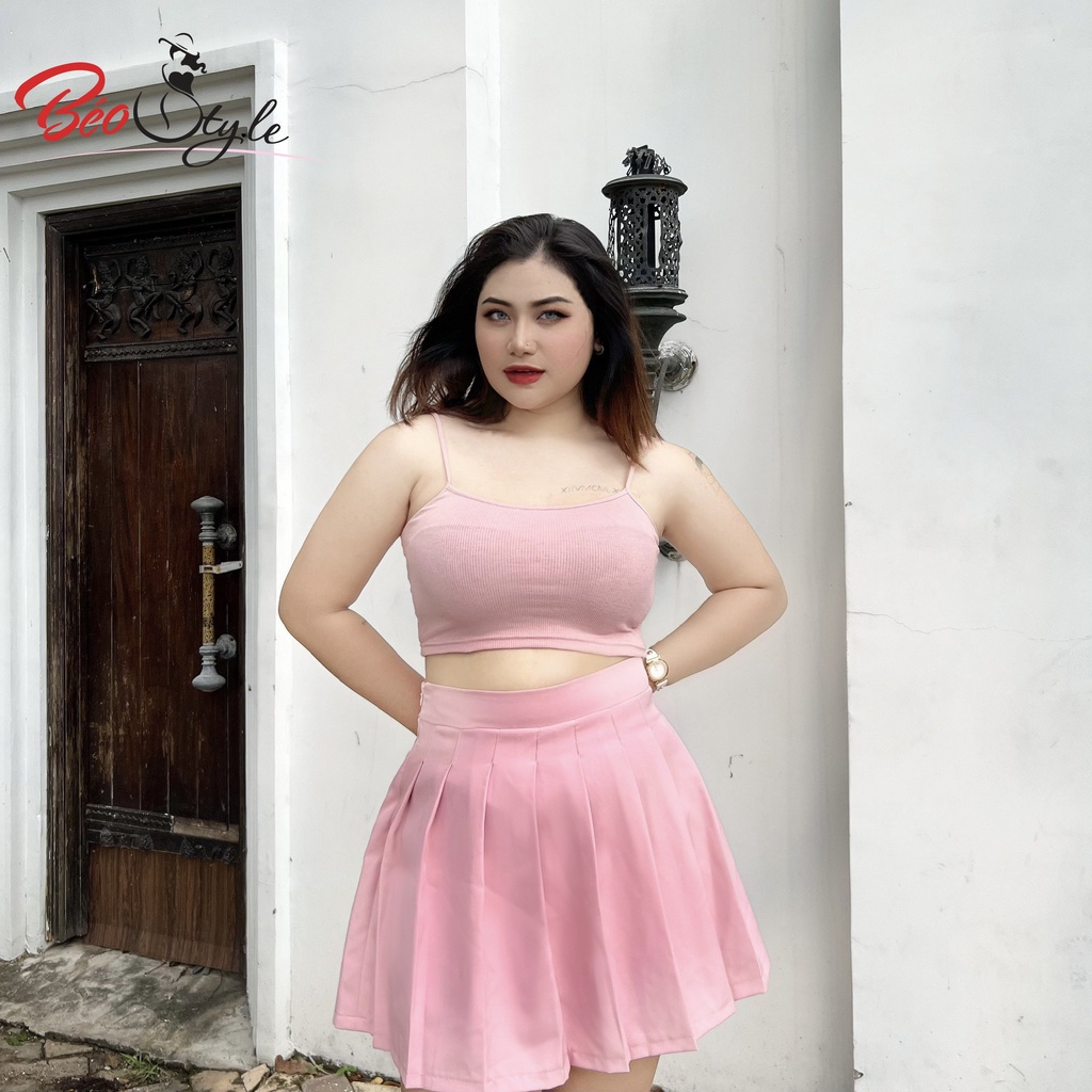 Chân váy xếp ly tenic Bigsize CVBS008 (có lót quần bên trong) -TES-Dành cho nàng mũm mĩm từ 55-95kg-Mặc đi chơi, dạo phố | BigBuy360 - bigbuy360.vn