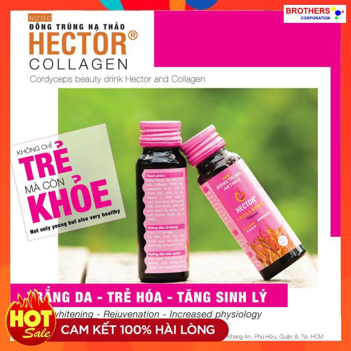 [Gói trải nghiệm] [Hỗ trợ freeship] Nước Đông Trùng Hạ Thảo Hector Collagen (02 chai Collagen x 50ml)