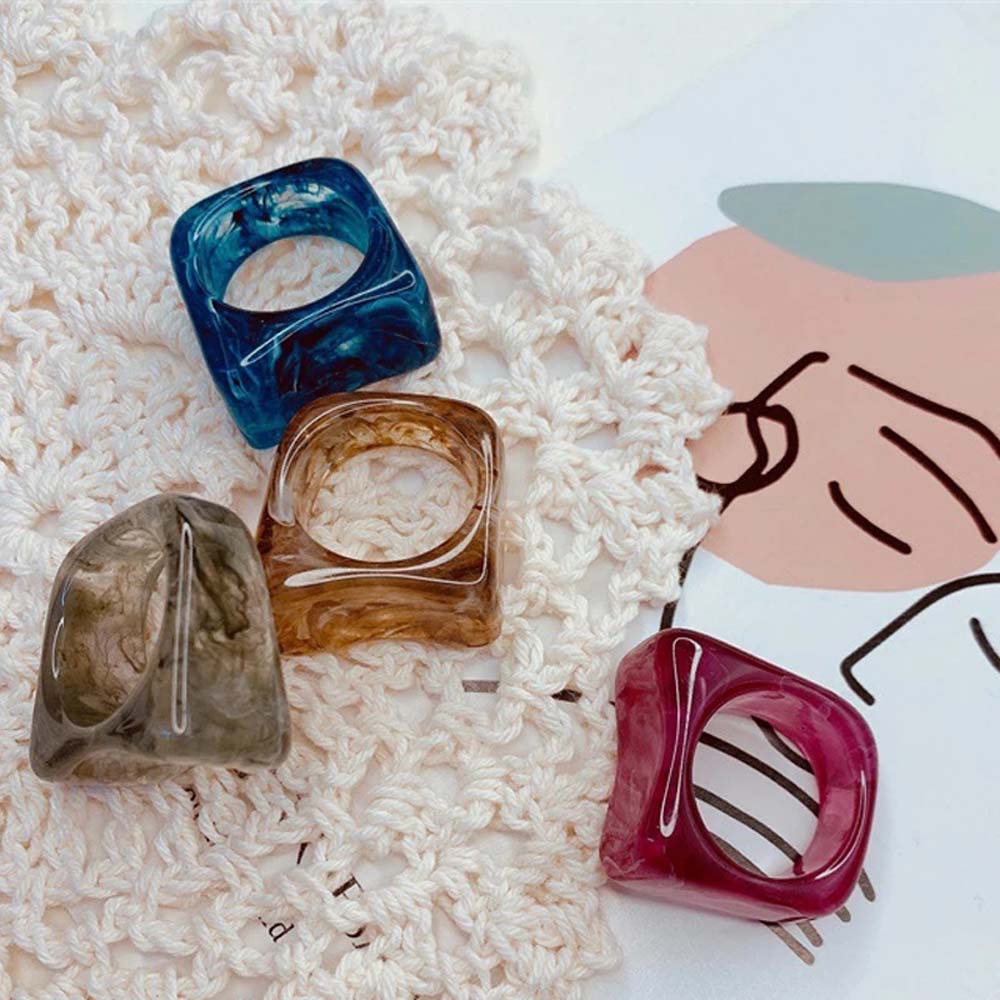 Nhẫn Đeo Tay Kim Loại Đính Đá Giả Vintage Cho Nữ