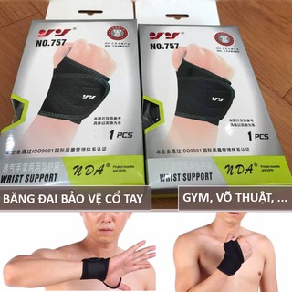 Combo 2 Băng đai cuốn bảo vệ cổ tay tập Gym, Võ thuật, Thể thao cao cấp NDA